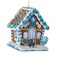 KSA Pack of 6 Blue and White Gingerbread LED House Christmas Ornaments 4"